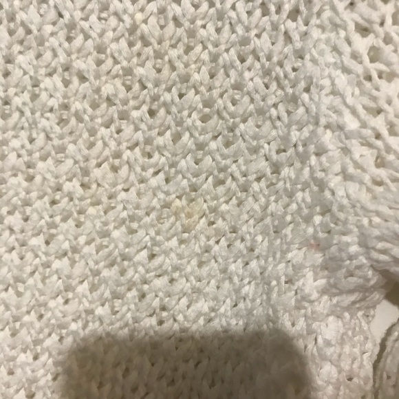 Gap Scoop Neck Cable Knit Sweater White Size XS - Picture 8 of 9